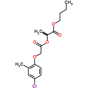 Propanoic acid,2-[[2-(4-chloro-2-methylphenoxy)acetyl]oxy]-, butyl ester Structure,5447-16-5Structure