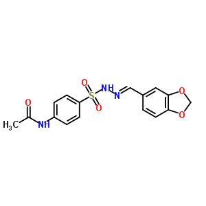 N-[4-[(benzo[1,3]dioxol-5-ylmethylideneamino)sulfamoyl]phenyl]acetamide Structure,5448-90-8Structure