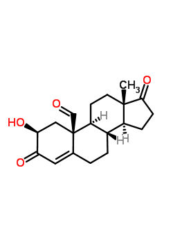 (2S,8r,9s,10s,13s,14s)-2-hydroxy-13-methyl-3,17-dioxo-2,6,7,8,9,11,12,14,15,16-decahydro-1h-cyclopenta[a]phenanthrene-10-carbaldehyde Structure,54592-52-8Structure