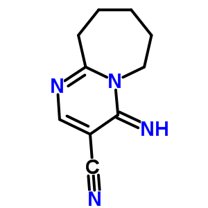 Pyrimido[1,2-a]azepine-3-carbonitrile,4,6,7,8,9,10-hexahydro-4-imino- Structure,55114-33-5Structure