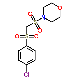 Morpholine,4-[[[(4-chlorophenyl)sulfonyl]methyl]sulfonyl]- Structure,55116-76-2Structure