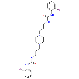 N,n-(1,4-piperazinediyldi-3,1-propanediyl)bis(n-(2-chlorophenyl)urea) Structure,55291-02-6Structure