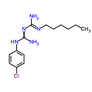 1-(4-Chlorophenyl)-2-(n-hexylcarbamimidoyl)guanidine Structure,55349-77-4Structure