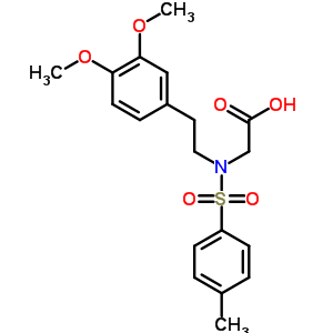 2-[2-(3,4-Dimethoxyphenyl)ethyl-(4-methylphenyl)sulfonyl-amino]acetic acid Structure,56014-50-7Structure