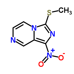 Imidazo[1,5-a]pyrazine,3-(methylthio)-1-nitro- Structure,56488-29-0Structure