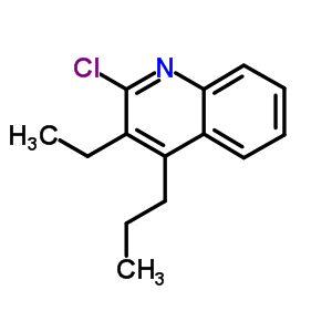 Quinoline,2-chloro-3-ethyl-4-propyl- Structure,5659-25-6Structure