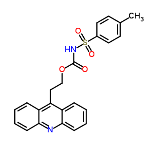 2-Acridin-9-ylethyl n-(4-methylphenyl)sulfonylcarbamate Structure,56962-76-6Structure