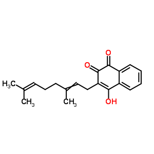 1,4-Naphthalenedione,2-(3,7-dimethyl-2,6-octadien-1-yl)-3-hydroxy- Structure,57309-83-8Structure