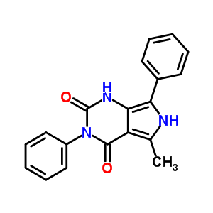 1H-pyrrolo[3,4-d]pyrimidine-2,4(3h,6h)-dione,5-methyl-3,7-diphenyl- Structure,57436-21-2Structure