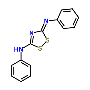 N-phenyl-5-phenylimino-1,2,4-dithiazol-3-amine Structure,57633-33-7Structure