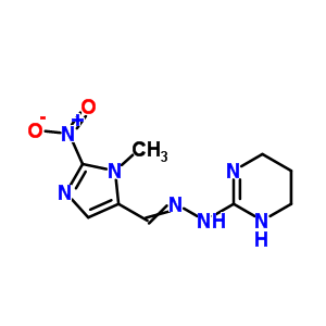 N-[(3-methyl-2-nitro-imidazol-4-yl)methylideneamino]-1,4,5,6-tetrahydropyrimidin-2-amine Structure,57831-81-9Structure