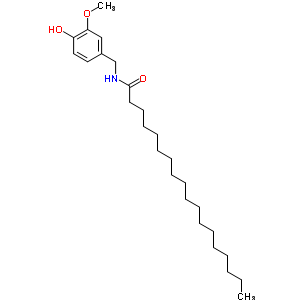 Octadecanamide, n-((4-hydroxy-3-methoxyphenyl)methyl)- Structure,58493-50-8Structure