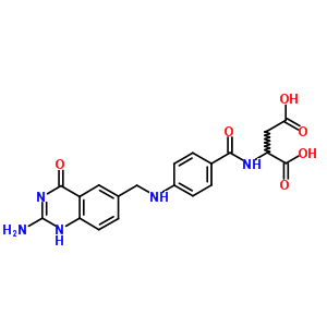 2-[[4-[(2-Amino-4-oxo-1h-quinazolin-6-yl)methylamino]benzoyl]amino]butanedioic acid Structure,5864-24-4Structure