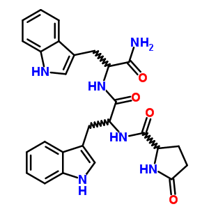 N-[1-[[1-carbamoyl-2-(1h-indol-3-yl)ethyl]carbamoyl]-2-(1h-indol-3-yl)ethyl]-5-oxo-pyrrolidine-2-carboxamide Structure,59005-80-0Structure