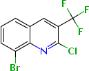 8-Bromo-2-chloro-3-(trifluoromethyl)quinoline Structure,590372-03-5Structure