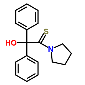 2-Hydroxy-2,2-diphenyl-1-pyrrolidin-1-yl-ethanethione Structure,59408-56-9Structure