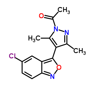 1-[4-(5-Chlorobenzo[c]isoxazol-3-yl)-3,5-dimethyl-pyrazol-1-yl]ethanone Structure,60354-20-3Structure