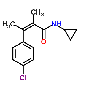 2-Butenamide, 3-(4-chlorophenyl)-n-cyclopropyl-2-methyl-, (z)- Structure,60548-44-9Structure