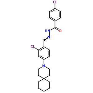 N-[[4-(3-azaspiro[5.5]undec-3-yl)-2-chloro-phenyl]methylideneamino]-4-chloro-benzamide Structure,60948-29-0Structure