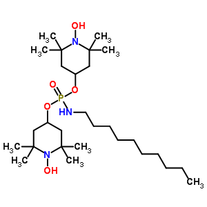 N-[bis[(1-hydroxy-2,2,6,6-tetramethyl-4-piperidyl)oxy]phosphoryl]decan-1-amine Structure,61405-87-6Structure