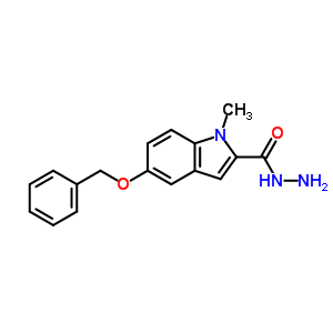 1H-indole-2-carboxylicacid, 1-methyl-5-(phenylmethoxy)-, hydrazide Structure,61905-94-0Structure