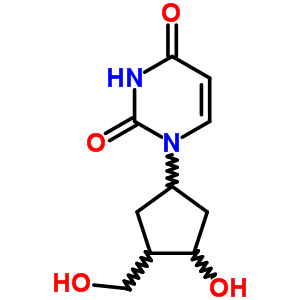 1-[3-Hydroxy-4-(hydroxymethyl)cyclopentyl]pyrimidine-2,4-dione Structure,62102-28-7Structure