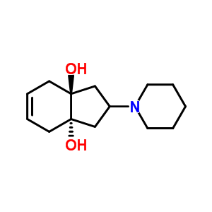 (3As,7as)-2-(1-piperidyl)-2,3,4,7-tetrahydro-1h-indene-3a,7a-diol Structure,62687-84-7Structure