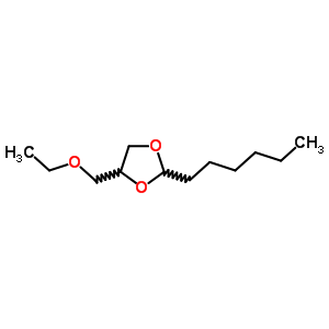 1,3-Dioxolane,4-(ethoxymethyl)-2-hexyl- Structure,6301-69-5Structure