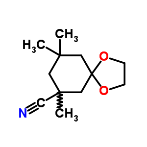 1,4-Dioxaspiro[4.5]decane-7-carbonitrile,7,9,9-trimethyl- Structure,6309-26-8Structure