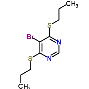 Pyrimidine, 5-bromo-4,6-bis(propylthio)- Structure,6310-03-8Structure