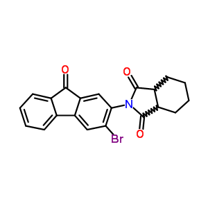 1H-isoindole-1,3(2h)-dione, 2-(3-bromo-9-oxo-9h-fluoren-2-yl)hexahydro- Structure,6341-18-0Structure