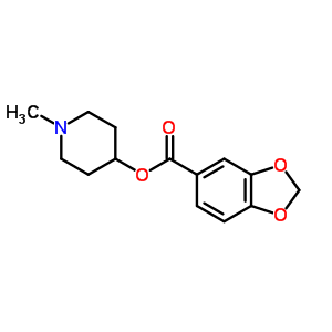 (1-Methyl-4-piperidyl) benzo[1,3]dioxole-5-carboxylate Structure,64219-74-5Structure