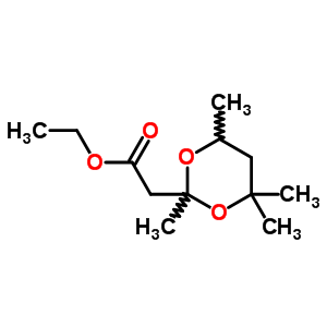 1,3-Dioxane-2-aceticacid, 2,4,6,6-tetramethyl-, ethyl ester Structure,6454-25-7Structure