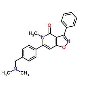 Isoxazolo[4,5-c]pyridin-4(5h)-one,6-[4-[(dimethylamino)methyl]phenyl]-5-methyl-3-phenyl- Structure,64769-68-2Structure