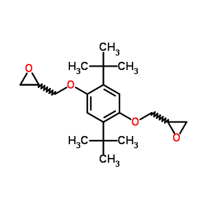 Oxirane,2,2-[[2,5-bis(1,1-dimethylethyl)-1,4-phenylene]bis(oxymethylene)]bis- Structure,64777-22-6Structure