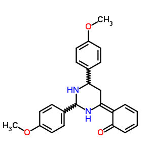 Phenol,2-[1,2,5,6-tetrahydro-2,6-bis(4-methoxyphenyl)-4-pyrimidinyl]- Structure,64968-35-0Structure