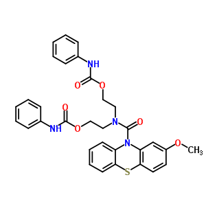 N,n-bis(2-(((phenylamino)carbonyl)oxy)ethyl)-2-methoxy-10h-phenothiazine-10-carboxamide Structure,65241-12-5Structure