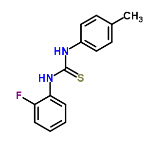 1-(2-Fluorophenyl)-3-(4-methylphenyl)thiourea Structure,65551-00-0Structure