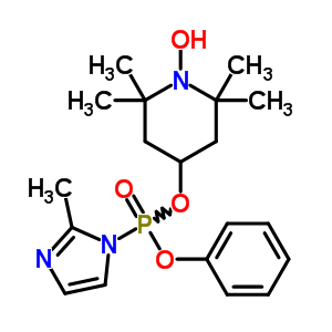 1-Hydroxy-2,2,6,6-tetramethyl-4-[(2-methylimidazol-1-yl)-phenoxy-phosphoryl]oxy-piperidine Structure,65561-74-2Structure