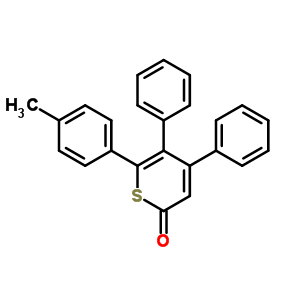 2H-thiopyran-2-one,6-(4-methylphenyl)-4,5-diphenyl- Structure,65713-94-2Structure