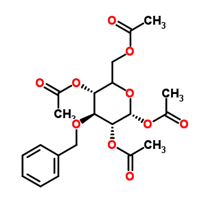 (5Xi)-1,2,4,6-四-O-乙?；?3-O-芐基-alpha-D-木糖基-吡喃己糖結(jié)構(gòu)式_65827-58-9結(jié)構(gòu)式