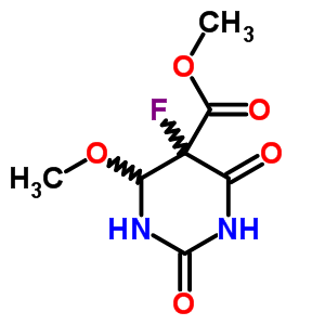 Methyl 5-fluoro-4-methoxy-2,6-dioxohexahydro-5-pyrimidinecarboxylate Structure,65905-96-6Structure