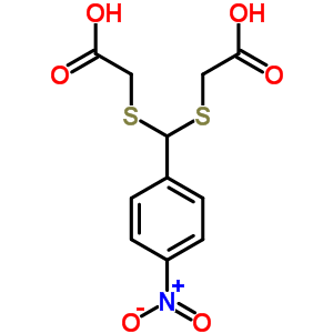 2-[Carboxymethylsulfanyl-(4-nitrophenyl)methyl]sulfanylacetic acid Structure,6623-25-2Structure