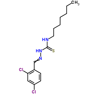 1-[(2,4-Dichlorophenyl)methylideneamino]-3-heptyl-thiourea Structure,6623-77-4Structure