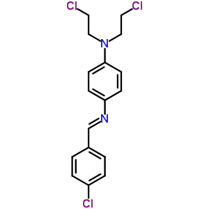 1,4-Benzenediamine,n1,n1-bis(2-chloroethyl)-n4-[(4-chlorophenyl)methylene]- Structure,6632-46-8Structure