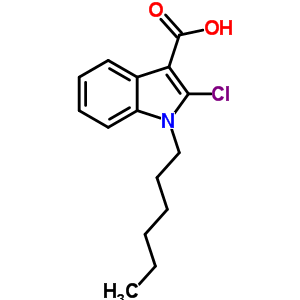 1H-indole-3-carboxylicacid, 2-chloro-1-hexyl- Structure,66335-26-0Structure