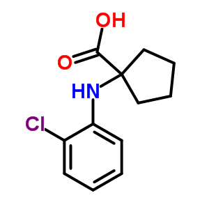 1-[(2-Chlorophenyl)amino]cyclopentane-1-carboxylic acid Structure,6636-90-4Structure