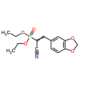 Phosphonic acid,[2-(1,3-benzodioxol-5-yl)-1-cyanoethenyl]-, diethyl ester (9ci) Structure,66577-01-3Structure