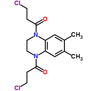 Quinoxaline,1,4-bis(3-chloro-1-oxopropyl)-1,2,3,4-tetrahydro-6,7-dimethyl-(9ci) Structure,6687-73-6Structure