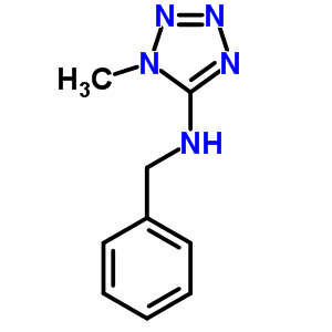 1H-tetrazol-5-amine, 1-methyl-n-(phenylmethyl)- Structure,66907-74-2Structure